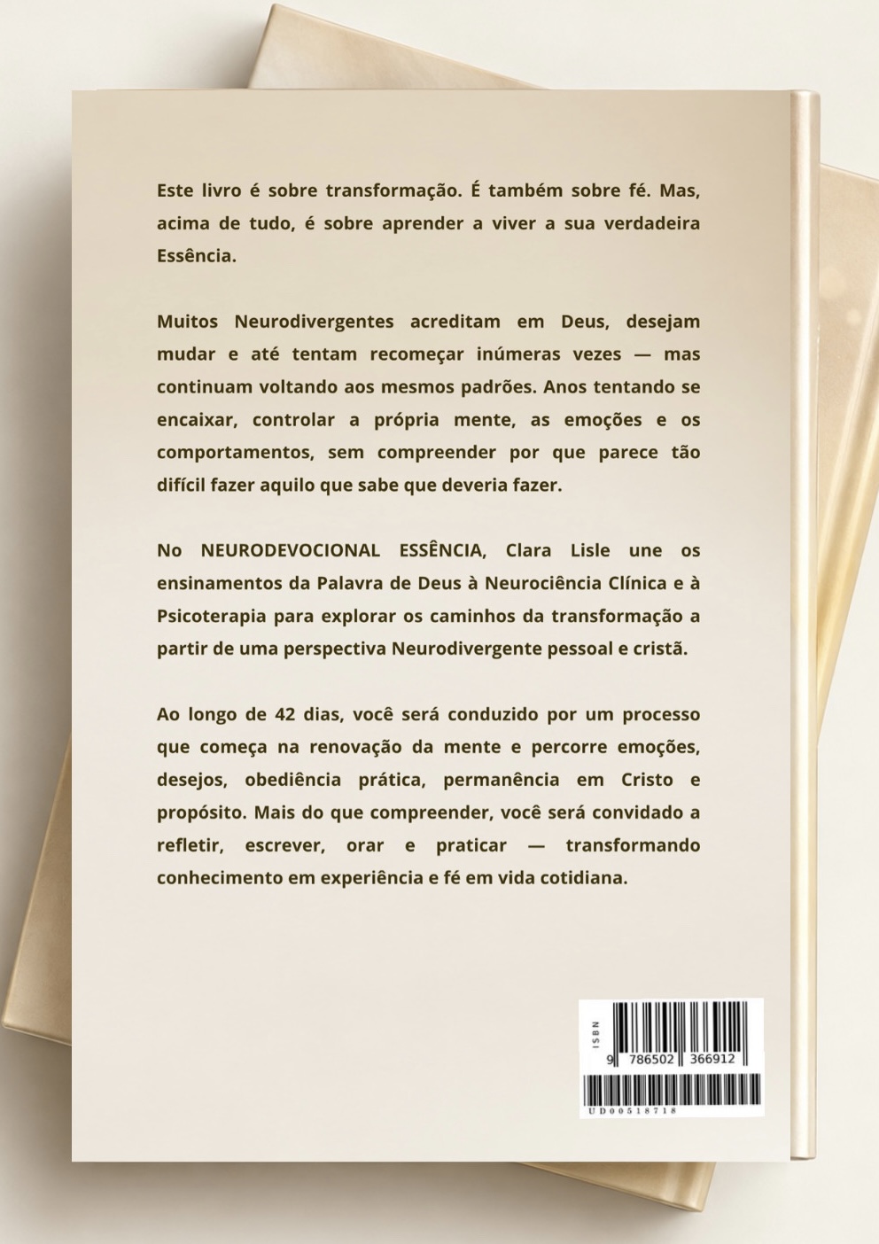 Contracapa do livro Neurodevocional Essência fotografada
